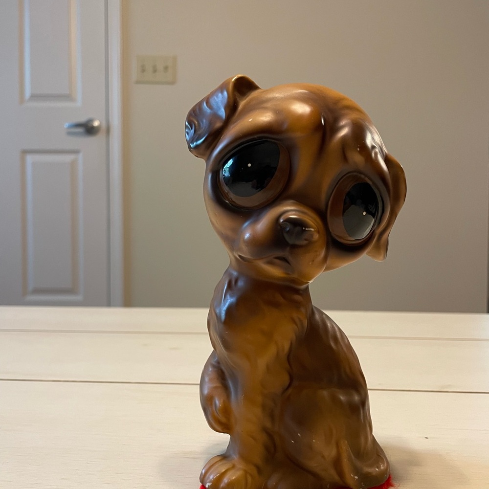 Enesco Vintage Big Eye Dog Mid-Century Kitsch Style 7” Tall - Picture 2 of 8